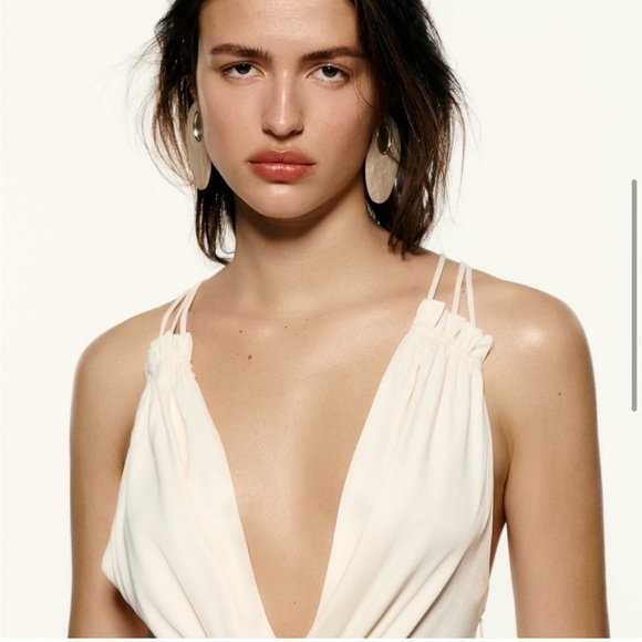 ZARA Crossover Satin Effect Jumpsuit BNWT - Picture 3 of 9